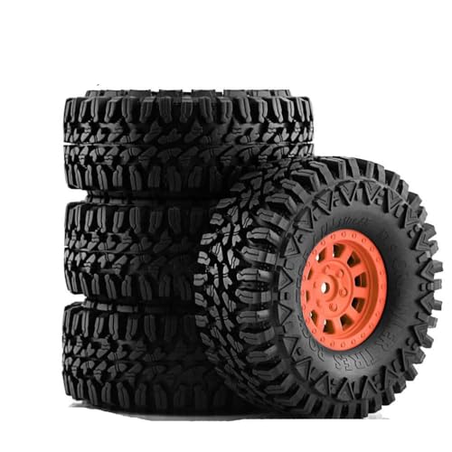 ZJNWTVUH RS RC 1,9 Zoll Beadlock Buggy Bully Comp Wheel Rand Reifen kompatibel mit RC -Crawler -Fahrzeugen wie Wraith 90018 RR10 Bomber RBX10 Ryft(1set Yellow) von ZJNWTVUH