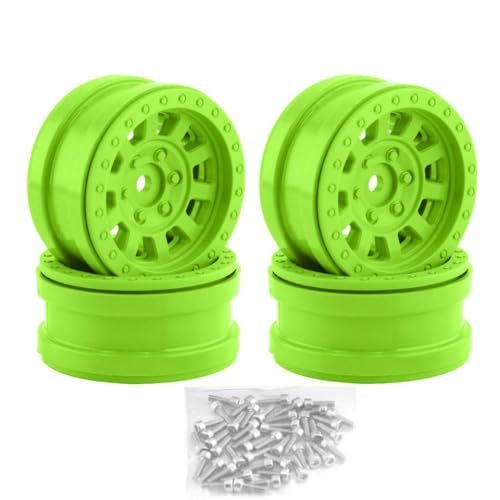 ZJNWTVUH RS RC 1,9 Zoll Beadlock Buggy Bully Comp Wheel Rand Reifen kompatibel mit RC -Crawler -Fahrzeugen wie Wraith 90018 RR10 Bomber RBX10 Ryft(4pcs grenn) von ZJNWTVUH