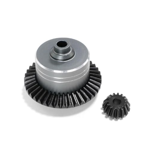 ZJNWTVUH RS -RC -Metalldifferentialgehäuse mit Stahlhauptrad und Spurgetränkern kompatibel mit 1/10 RC -Autos wie TT02 TT02B XV02 Upgrade -Teilezubehör(Titanium Color) von ZJNWTVUH