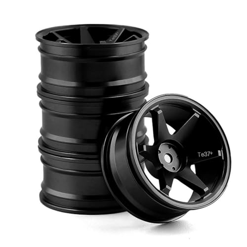 ZJNWTVUH Radnaben Kompatibel mit 1/10 Klettern und Driftautos, die mit verschiedenen Modellen kompatibel sind(Black) von ZJNWTVUH