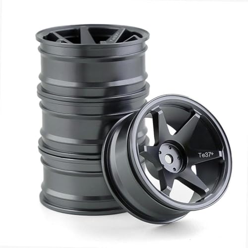 ZJNWTVUH Radnaben Kompatibel mit 1/10 Klettern und Driftautos, die mit verschiedenen Modellen kompatibel sind(Titanium Color) von ZJNWTVUH