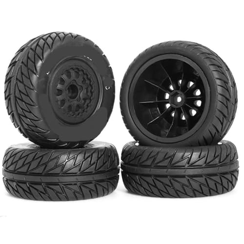 ZJNWTVUH Rot 112 mm 1/10 Kurze Kursreifen und Räder kompatibel mit 12mm -Sechserkrankungen Kompatibel mit Verschiedene RC -Autos von ZJNWTVUH
