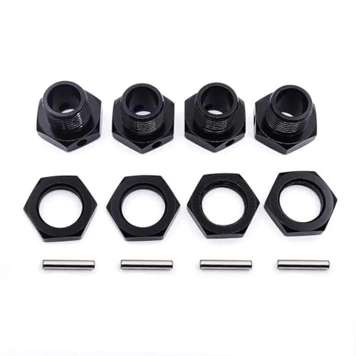 ZJNWTVUH Sechskantmutter 17mm Adapterrad -Hub kompatibel mit verschiedenen 1/8 RC -Autos(Black) von ZJNWTVUH