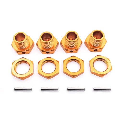 ZJNWTVUH Sechskantmutter 17mm Adapterrad -Hub kompatibel mit verschiedenen 1/8 RC -Autos(Gold) von ZJNWTVUH