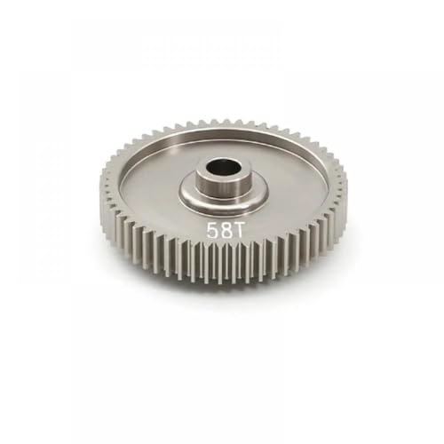 ZJNWTVUH Speed ​​Spur Gears 55T 58T 61T kompatibel mit TT01 TT-01 1/10 RC-Autokuste-Teilezubehör(58T) von ZJNWTVUH