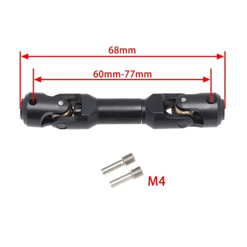ZJNWTVUH Stahl Heavy-Duty Universal Antriebswelle 45# kompatibel mit 1/10 RC Car Crawler Gen8(1PCS 60-77mm) von ZJNWTVUH