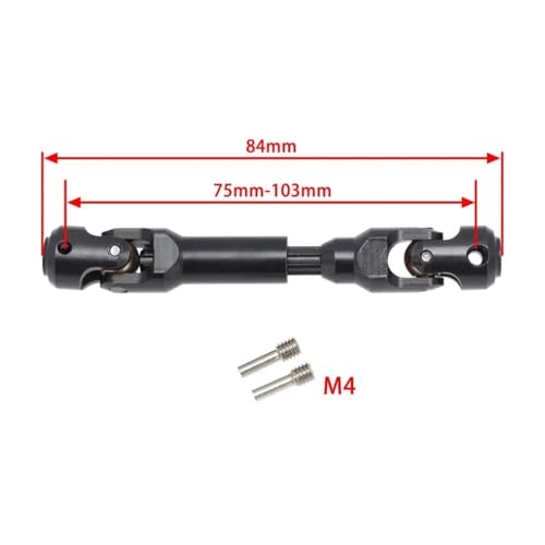 ZJNWTVUH Stahl Heavy-Duty Universal Antriebswelle 45# kompatibel mit 1/10 RC Car Crawler Gen8(1PCS 75-102mm) von ZJNWTVUH
