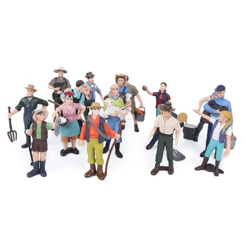 16pcs Simulationsfarm Charaktermodell Set Exquisite Bildungsspielzeugfigur -Requisiten für von ZJchao
