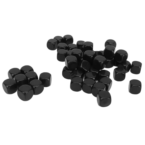 50 Pcs Blankes Würfel Set, Sechsseitige Runde Ecke Plastikwürfel für Brettspiele DIY Aufkleber Mathematikunterricht Party mit Endlosen Möglichkeiten und Hochwertiger Qualität, von ZJchao