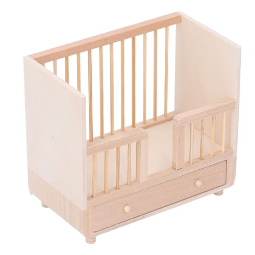 Babypuppenkrippenspielzeug, Holzbabypuppenbett Miniatur -Krippenmodell für Schlafzimmer, Birkenholz, 11,2 X 9,9 X 6,1 cm, Desktop -Dekoration, Geburtstagsgeschenk Babypuppenkrippenspielzeug, Holzbabypuppenbett Miniatur -Krippenmodell für Schlafzimmer, Birkenholz, 11,2 X 9,9 X 6,1 cm, Desktop -Dekoration, Geburtstagsgeschenk von ZJchao