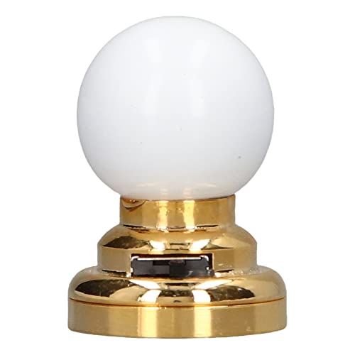 Deckenlampe, Puppenhaus -LED -Lampe 1/12 Skala, Runde Batterieantriebsschalter Metall -Basis -Requisiten für Dekoration, Miniatur -Deckenlampe, LED -Elektronik mit Knopfbatterie von ZJchao