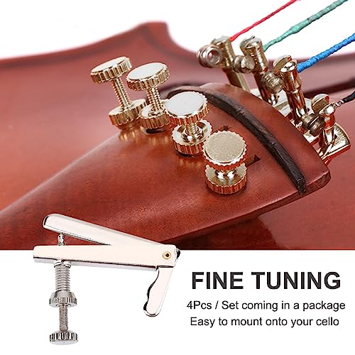 Geigenteile, 1Set Jujube Holz Violinteile Jujube Holz Violinteile 4/4 Armaturen Chintrest Pegs Hakenstütze Endpine -Schnur (A+ String) von ZJchao