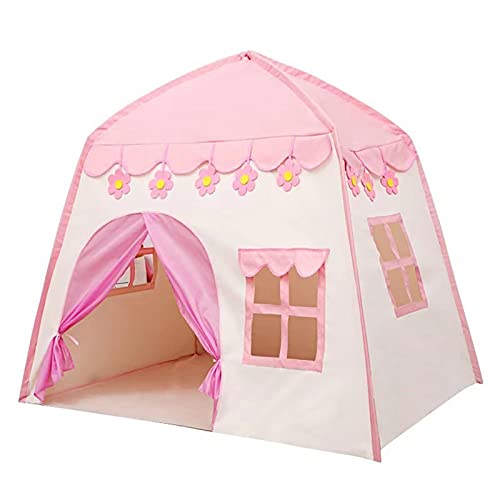 Große Feen-Prinzessin-Burgspielzelt, Oxford Fabric Kids Playhouse mit Tragetasche für und Mädchen Im Innenbereich, Hergestellt aus Hochwertiger Qualität Oxford Stoff mit von ZJchao
