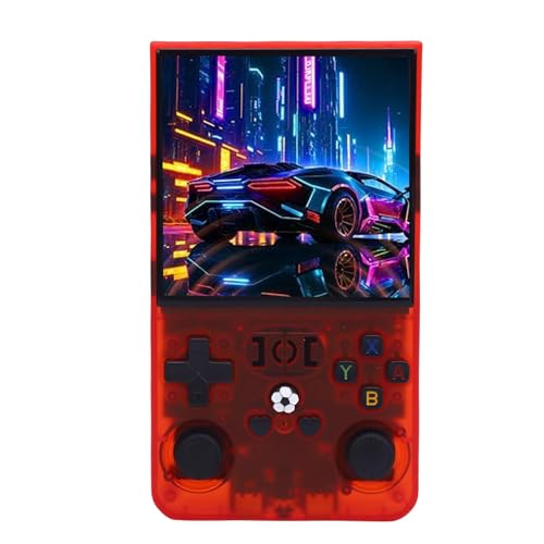 Handheld Game Console Retro Videospiel Tragbar 720x720 HD 4 Zoll Bildschirm Rot (64G) von ZJchao