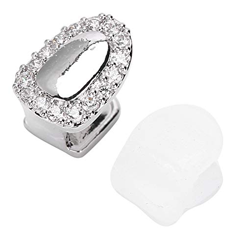 Hip Hop Zähne, Zähne Für Männer Frauen Iced Zähne Bling Zähne Dekoration, Einzelzahn Bling Zähne Zubehör Dekoration für Halloween Party (Einzeltür diamantsilber) Hip Hop Zähne, Zähne Für Männer Frauen Iced Zähne Bling Zähne Dekoration, Einzelzahn Bling Zähne Zubehör Dekoration für Halloween Party (Einzeltür diamantsilber) von ZJchao