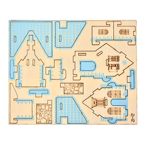 Holz Villa House 3D Puzzle Handwerksspielzeugkit für Holz Villa House 3D Puzzle Handwerksspielzeugkit für von ZJchao