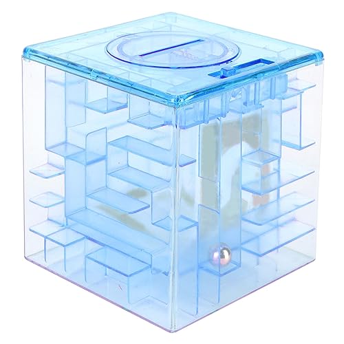 Mini Maze Money Box Bildungsspielzeug für, Logisches Puzzlespielübung Geduld und Kreativität, für Geburtstags- oder Urlaubsfeierlichkeiten (Blue) von ZJchao