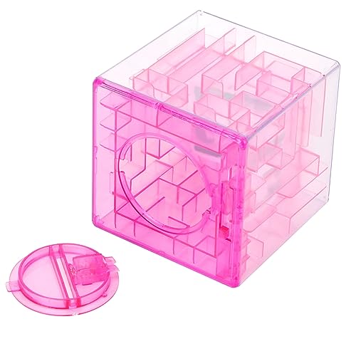 Mini Maze Money Box Bildungsspielzeug für, Logisches Puzzlespielübung Geduld und Kreativität, für Geburtstags- oder Urlaubsfeierlichkeiten (Rot) von ZJchao