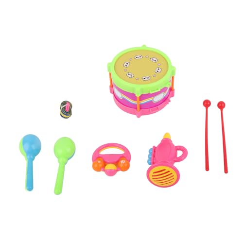Musikinstrument-Lernspielzeug-Set, Hochwertiges ABS-Material, Sicher für , Inklusive Trommel, Trompete, Sand, Hämmer, Stöcke, 7-teilig Musikinstrument-Lernspielzeug-Set, Hochwertiges ABS-Material, Sicher für , Inklusive Trommel, Trompete, Sand, Hämmer, Stöcke, 7-teilig von ZJchao