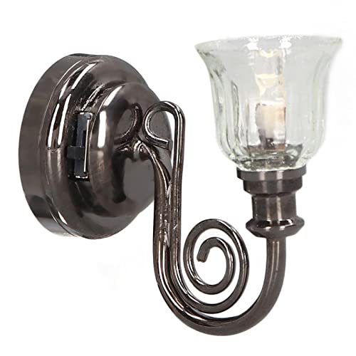 Puppenhauslichter, 1:12 Dollhouse Wandlampe LED Warme Beleuchtung Dollhouse Beleuchtung mit Batterie Miniaturpuppenhaus Leuchten für Vintage Look Metal Dollhouse Miniatur Puppenhauslichter, 1:12 Dollhouse Wandlampe LED Warme Beleuchtung Dollhouse Beleuchtung mit Batterie Miniaturpuppenhaus Leuchten für Vintage Look Metal Dollhouse Miniatur von ZJchao
