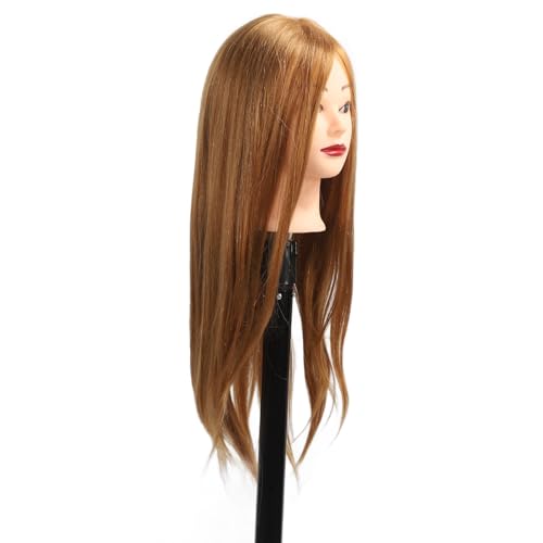 Schaufensterpuppenkopf, Schaufensterpuppenkopf Menschliches Haar mit Echter Haar Perücken Mischhaare Training Kopfhaarstyling Schaufensterpuppen Kopf Schaufensterpuppe mit Haaren Zum Flechten von ZJchao