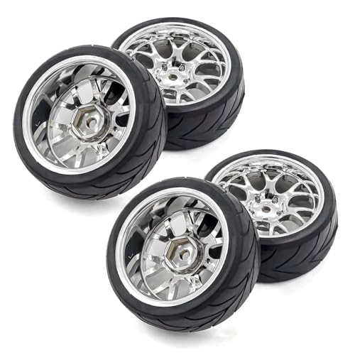 ZJchao , Spielzeugauto- mit Reifen, Plattierte, Kunststoffräder, und Achsen-Set für DIY-Handwerk, RC-Auto-LKW-Ersatzteile (Typ B) von ZJchao