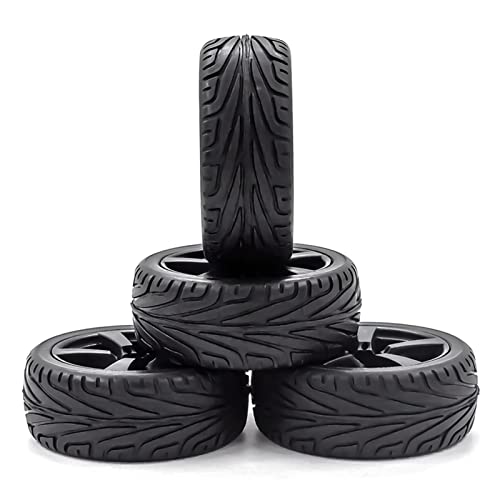 ZJchao , Spielzeugauto- mit Reifen, Plattierte, Kunststoffräder, und Achsen-Set für DIY-Handwerk, RC-Auto-LKW-Ersatzteile (Typ E) von ZJchao