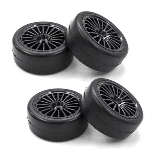 ZJchao , Spielzeugauto- mit Reifen, Plattierte, Kunststoffräder, und Achsen-Set für DIY-Handwerk, RC-Auto-LKW-Ersatzteile (Type C) von ZJchao