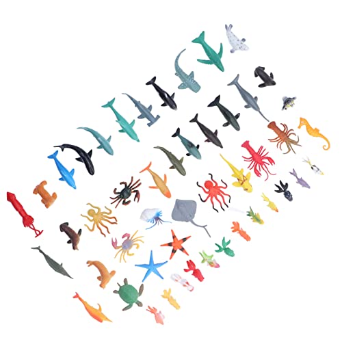 ZJchao 50pcs Sea Animal Figur Simulierte Marine Tiere Bildungsspielzeug Ozean Meer Tier Spielzeug für 4-6 Jahre Alt von ZJchao
