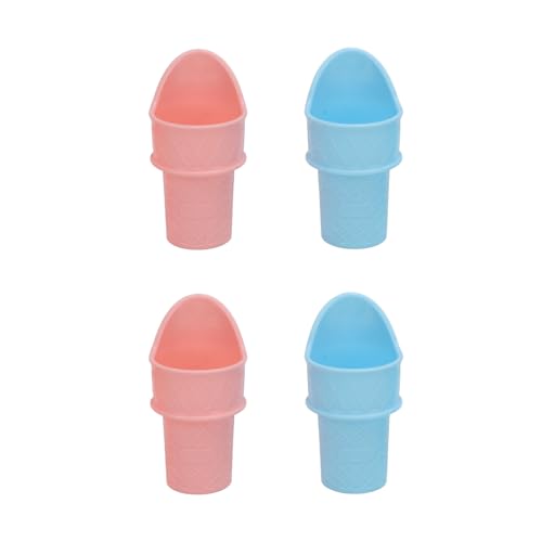 ZJchao Eiskegelhalter Schneekegelbecher Wiederverwendbarer Gefrierbarer 4pcs für Desserts Süßigkeit Eiscreme -Display mit Nahrungsqualität PP Material von ZJchao