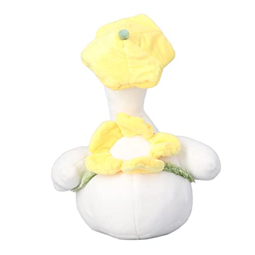 ZJchao Entengefüllte Tier, Entenplüschspielzeug Süße Blumenhüte Rucksäcke Weiche Fette Körper Helle Augen Duck Stofftier Spielzeug Duck Plüsch Palmkumpel Gefüllte Tiere für Erwachsene (gelbe Farbe) von ZJchao