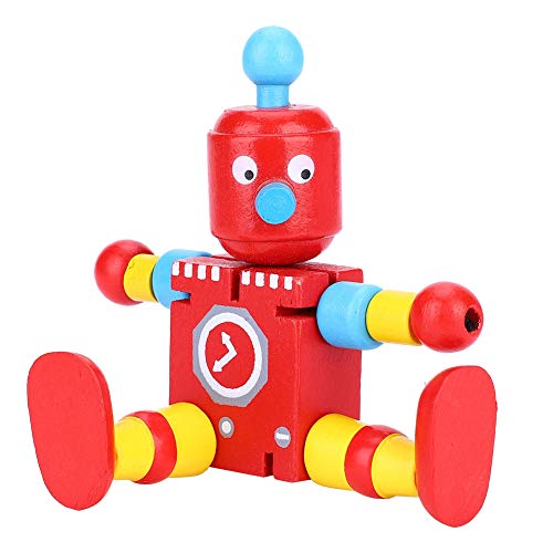 ZJchao Holzbau Kits für, Holzroboter -Spielzeug Roboter -Gebäude -Kit Astrobot -Spielzeug mit Seinem Flexiblen Design für und Mädchen (Rot) von ZJchao
