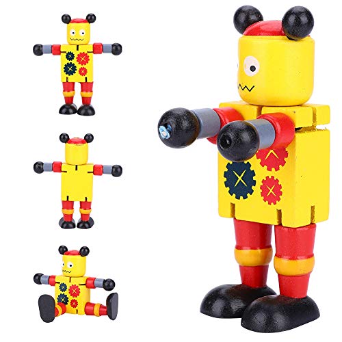 ZJchao Holzbau Kits für, Holzroboter -Spielzeug Roboter -Gebäude -Kit Astrobot -Spielzeug mit Seinem Flexiblen Design für und Mädchen (Yellow) von ZJchao