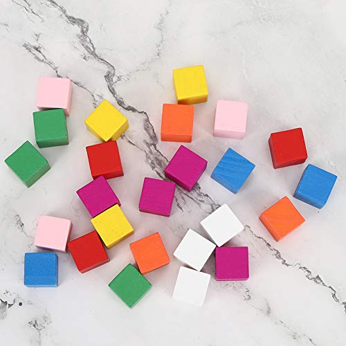 ZJchao Holzbausteine, 2 Sets Farbig Block Set Kiefernholz Geometrie Block Set Farbige Blockaufklärung Frühaufschuldung Spielzeug (20mm25 Stück) von ZJchao