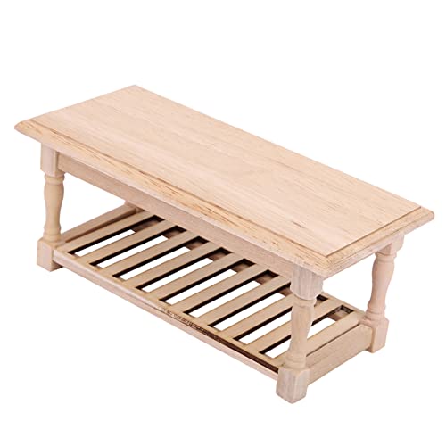 ZJchao Holzpuppenhausmöbel Mini Dollhouse Möbel, Dekorationen Accessoires Puppen Haus Miniatur Holz Tisch Skala Winziger Esstisch für Puppenhaus Küchenzubehör Mini von ZJchao
