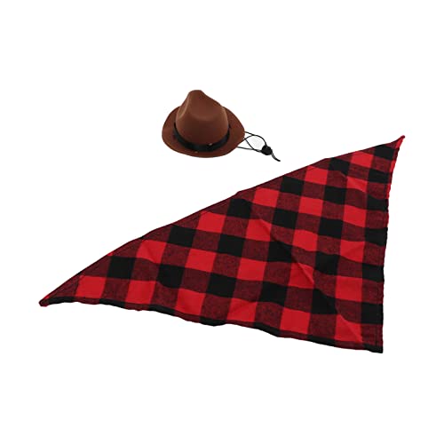 ZJchao Hund Cowboyhut, Hundebekleidung Accessoires Verstellbares Haustier Cowboyhut und Schalhethboyhut mit Bandana Set Hunde Halloween Kostüm für Halloween, Weihnachten, Urlaub, Party, Cosplay ZJchao Hund Cowboyhut, Hundebekleidung Accessoires Verstellbares Haustier Cowboyhut und Schalhethboyhut mit Bandana Set Hunde Halloween Kostüm für Halloween, Weihnachten, Urlaub, Party, Cosplay von ZJchao