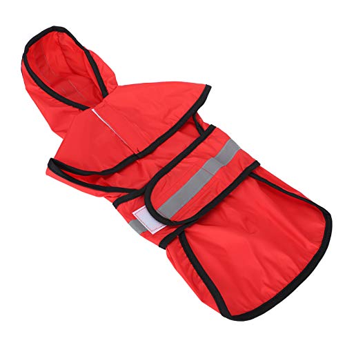 ZJchao Hund Regenmantel, Hund Regenjacke Reflektierender Hunde Regenmantel Verstellbarer Kapuzeponcho Hunde für Kleine Mittelgroße Große und Welpen (L) von ZJchao