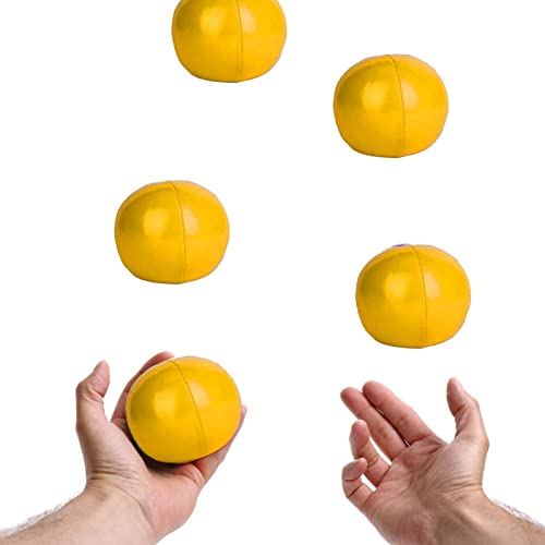 ZJchao Jonglieren Bälle, 3pcs Jonglieren Bälle Anfänger, von Bällen für Anfänger, die, Leicht Gewicht Soft Easy Jongling Ball, Am Besten für Erwachsene (Yellow) von ZJchao