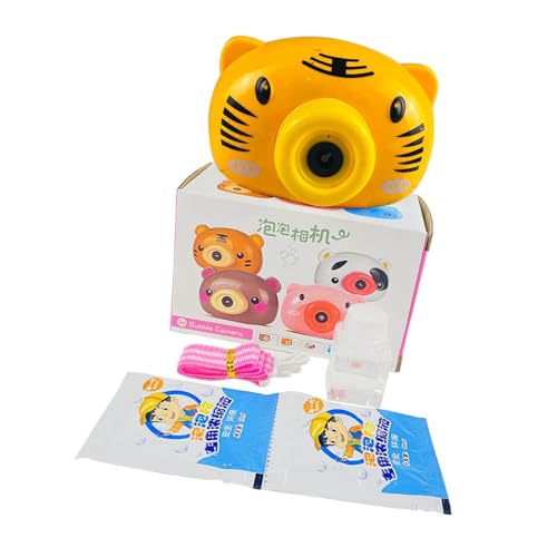 ZJchao Kamera Bubble Blower, Tiger Bubble Machine Automatische Speed ​​-Bubble -Maker -Spielzeug für und Kleinkinder mit Blitz und Musik, Outdoor- und Party -Blasenspielzeuggeschenken von ZJchao