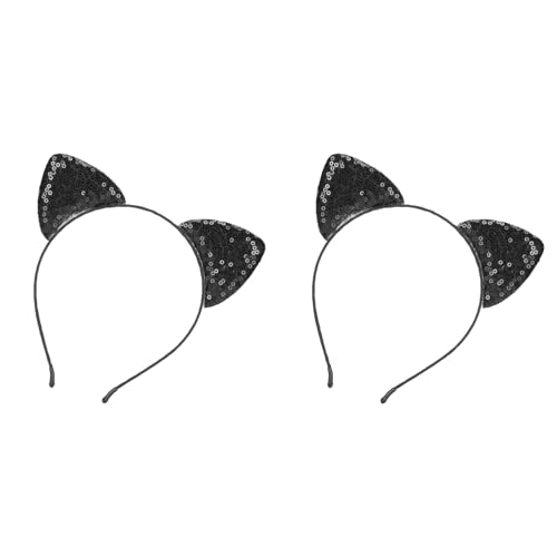 ZJchao Katze Ohren Stirnband, 2 Pcs Katzenohren Haarreif Pailletten Glänzendes Katzenohr Stirnband Haar Accessoires Kopfschmuck für Frauen Mädchen Alltag und Partybedarf Kostüm Karneval ZJchao Katze Ohren Stirnband, 2 Pcs Katzenohren Haarreif Pailletten Glänzendes Katzenohr Stirnband Haar Accessoires Kopfschmuck für Frauen Mädchen Alltag und Partybedarf Kostüm Karneval von ZJchao