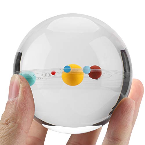 ZJchao Kristallkugel, Glasball 8 cm Klare Transparente Dekorative Quarz -Glücksglaskugel Papiergewicht Kristall Display Skulptur Home Office Handwerk Crystal Sphere für Frauen Freunde (3D ZJchao Kristallkugel, Glasball 8 cm Klare Transparente Dekorative Quarz -Glücksglaskugel Papiergewicht Kristall Display Skulptur Home Office Handwerk Crystal Sphere für Frauen Freunde (3D von ZJchao