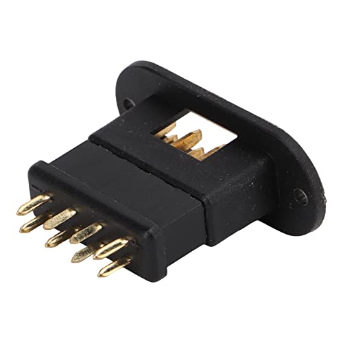 ZJchao MPX Schwarzer Achteckiger Stecker, 10pcs 13.050 + 10pcs 13.051 MPX Schwarzer Achteckiger Stecker Reiner Kupfergold Plattierter RC - Einspritzmodellstopfen für Elektronische Geräte von ZJchao