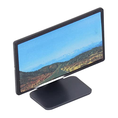 ZJchao Miniatur TV Dollhouse Fernseher, Miniaturpuppenhauszubehör Ausgezeichnetes Arbeitenpuppenhaus 1:12 Puppenhaus Miniatur TV Doll Haus Miniaturfernsehen für Dekoration Geschenke von ZJchao