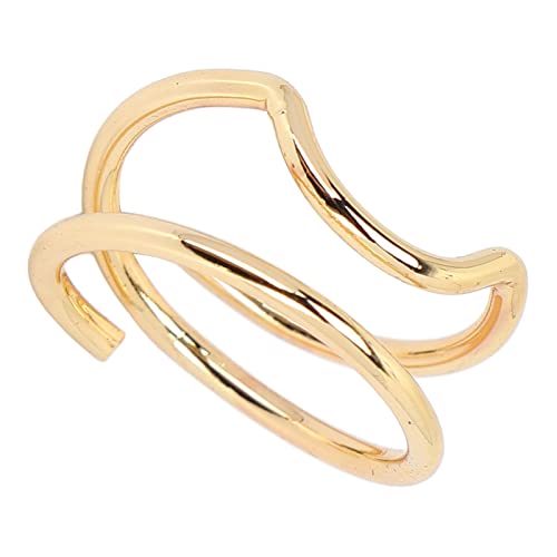ZJchao Nagelringe, Elektropliertes Kupfer mit Einzigartigen Designnagelnagelringen für Frauen für Frauen Mädchen (3046 Gold) von ZJchao