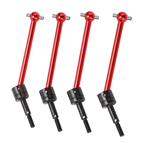 RC Car Drive Welle 1/10, 4PCS RC Metall Universal CVD -Antriebswelle Set CVD -Antriebswelle RC Vordere Heckwelle CVD RC Vorderantriebswelle für TT02B 1/10 RC -Auto -Upgrade (Rot) von ZJchao