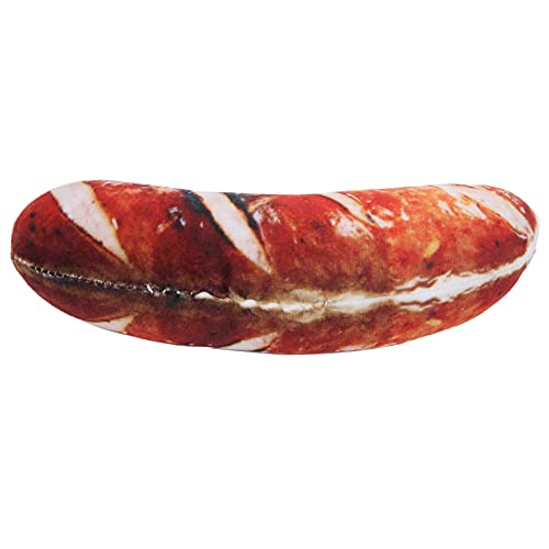 ZJchao Simulation Garnelenformkissen, 16 * 16 cm Kleine Dekoration Futterkissen Lustig für Baby (Gegrilltes Wurstkissen) von ZJchao