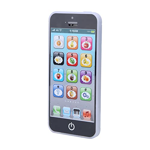 ZJchao Spanisch Lernen, Spielzeug mit Musik Leichter Touchsbildschirm Baby Englisch Lernmaschine Taschenrede für Kleinkinder Mobilephone Toy (Black) von ZJchao