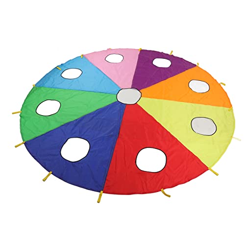 ZJchao Spielzeug für, Sportausbildungsausrüstung 9 Löcher Runde Form Aufblasbare Stick Mole Pounding Game Kids Dach Fallschirm Spiel Set Kleinkind -Gymnastikausrüstung für Outdoors ZJchao Spielzeug für, Sportausbildungsausrüstung 9 Löcher Runde Form Aufblasbare Stick Mole Pounding Game Kids Dach Fallschirm Spiel Set Kleinkind -Gymnastikausrüstung für Outdoors von ZJchao