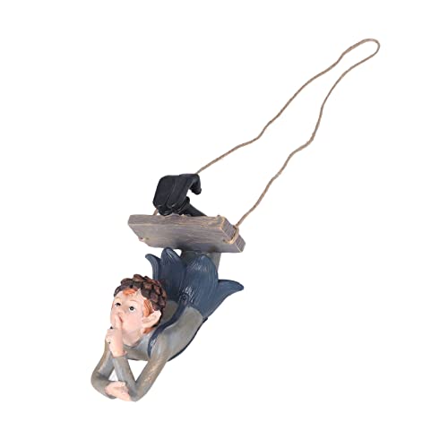ZJchao Swing Elf Decor, Hängende Elf -Statue Verkehrt Herum auf Swing Exquisit Hanging Statue Tree Ornament Swest Wald Figurharz Hanging Outdoor für Gärten Hofdekoration ZJchao Swing Elf Decor, Hängende Elf -Statue Verkehrt Herum auf Swing Exquisit Hanging Statue Tree Ornament Swest Wald Figurharz Hanging Outdoor für Gärten Hofdekoration von ZJchao