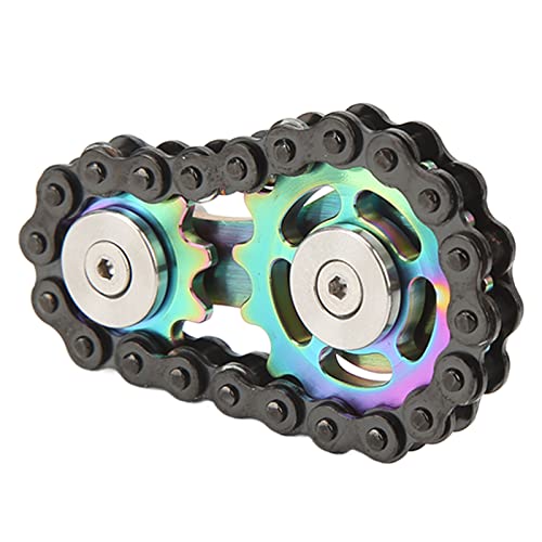 Zahnräder Fidget Kette, Metall Fidgeting Fahrrad Kettenräder Würfel Abnehmbare Fingerspitzenketten Kettenräder Spielzeug zum Stressabbau Fahrradketten Fidget Spielzeug mit Werkzeugen für Reisen Arbeit von ZJchao